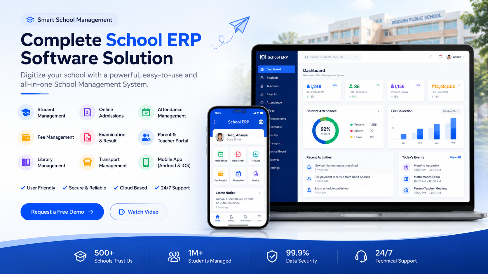 Complete School ERP Software for Modern Educational Institutions